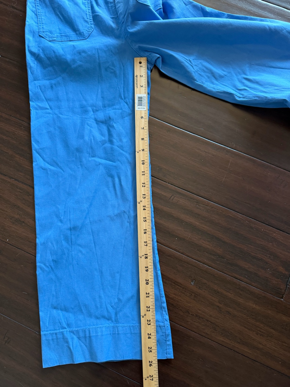 Anthropologie Maeve Colette Wide Leg Women's Jeans Crop Cornflower Blue Size 28 - Picture 8 of 8